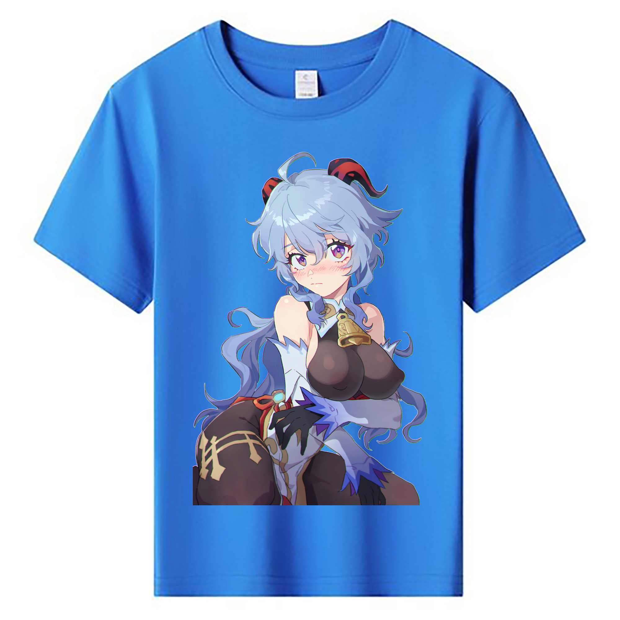 げんし神 甘雨 かんう genshin Ganyu 綿100％キッズTシャツ（フロントプリント）